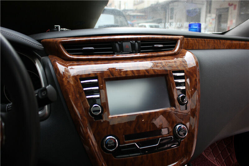 LR AC Air Outlet Vent Cover Trim Fit for Nissan Murano 2015-21 Peach Wood Grain