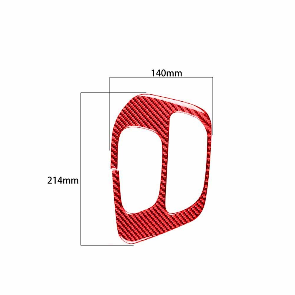 for Dodge for Challenger 2015-2020 Red Gear Shift Frame Trim Cover Carbon Fiber