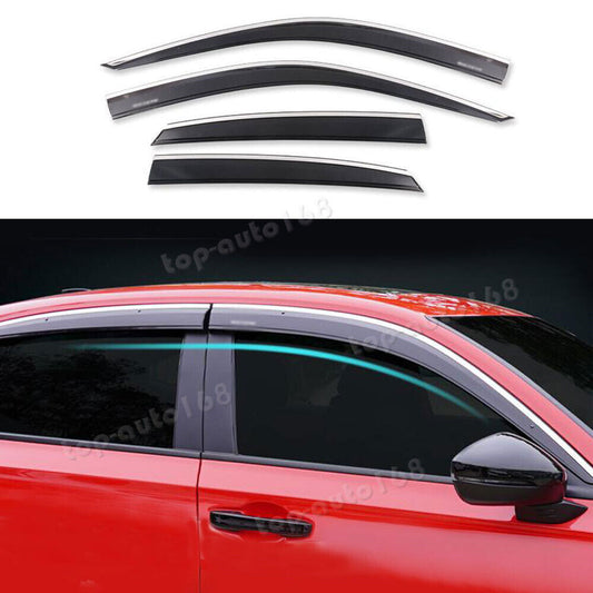 for Honda for Civic Sedan 2022-2024 Window Visors Sun Rain Guard Deflectors W/Chrome