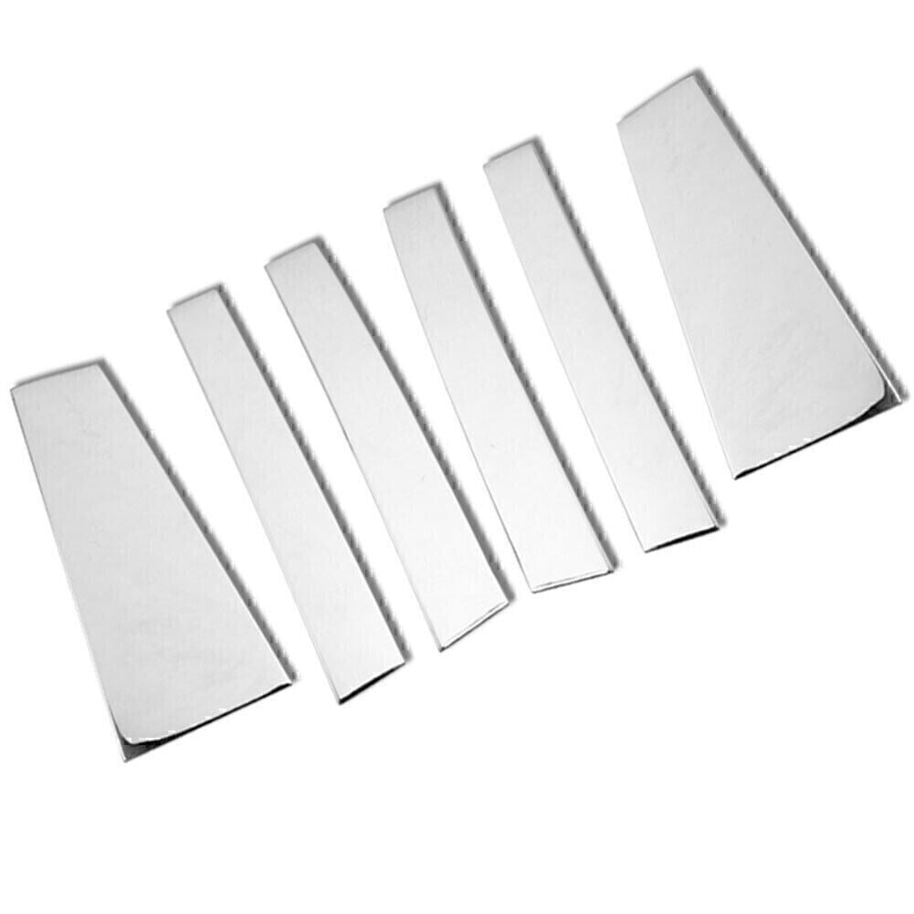 Silver Window Pillar Post Steel Moulding Trim Door for Toyota Highlander 2014-19