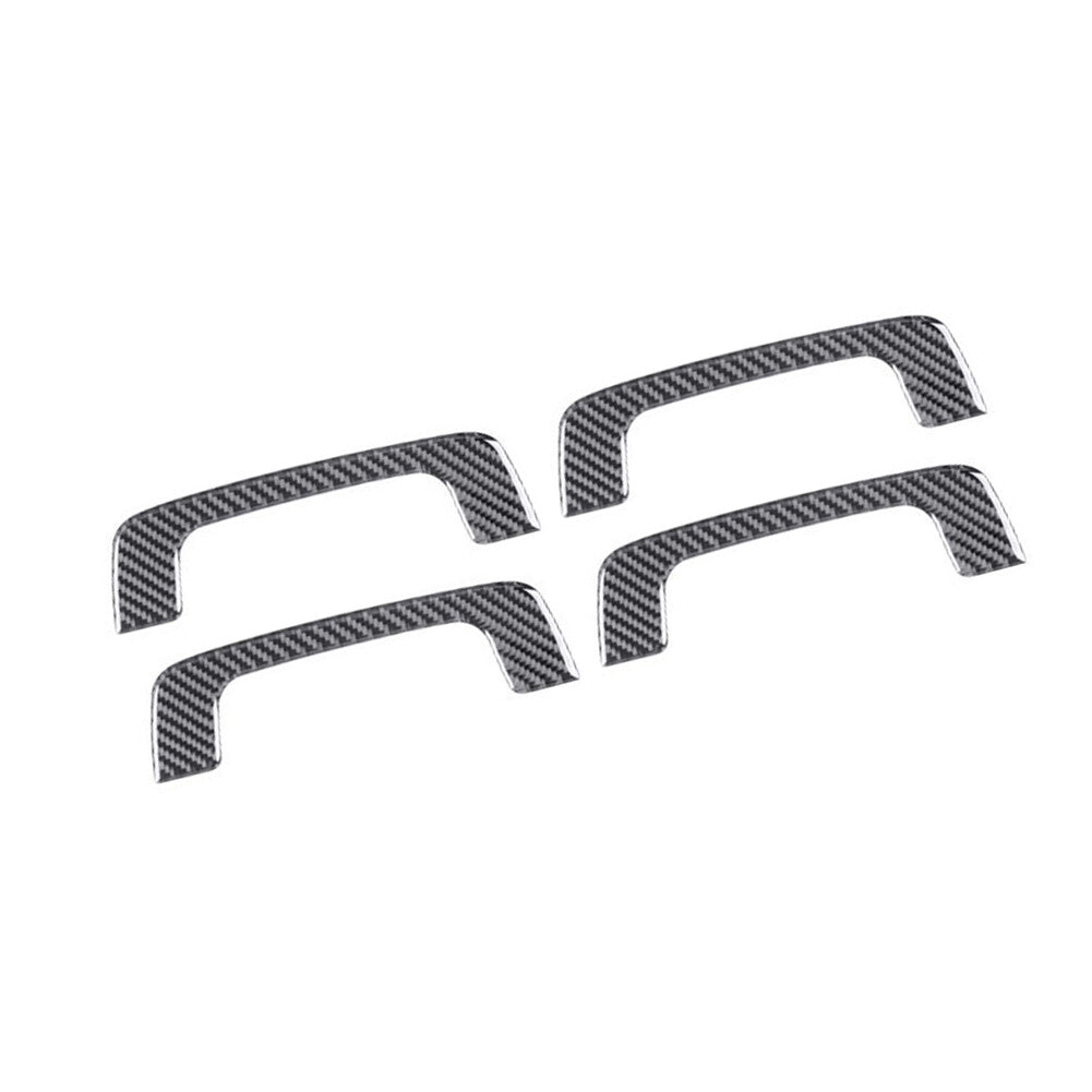 4Pcs Carbon Fiber Interior Handle Frame Cover Trim for Porsche Taycan 2019-2022