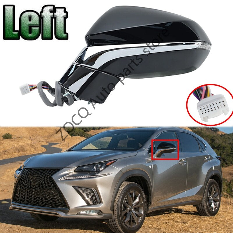 Left Rearview Mirror Assembly 15 PIN for Lexus NX NX200t NX350 2015-2021 v
