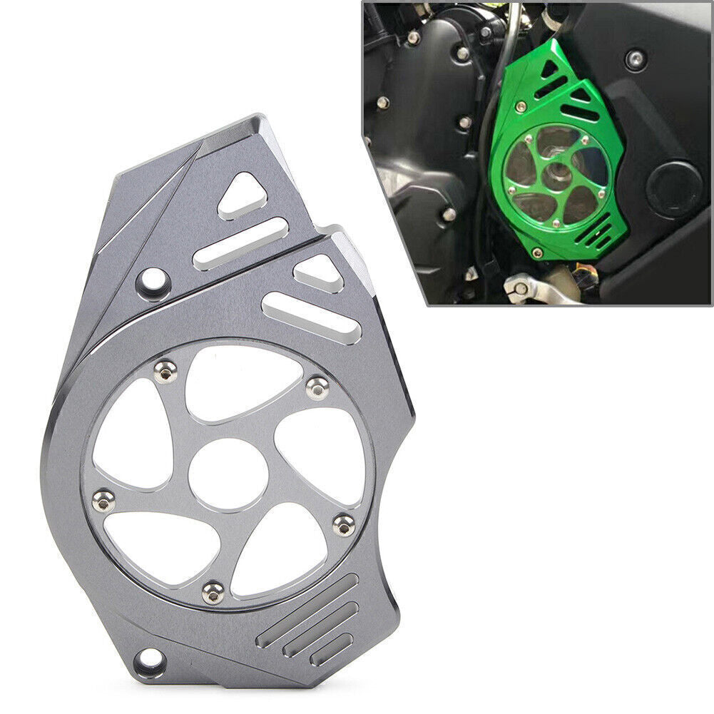 Front Sprocket Chain Guard Cover Engine Cap Fit for Kawasaki ER6N ER6F 2006-17 Grey Q