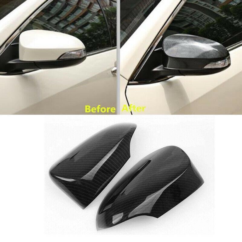for Toyota for Camry 12-2017 Carbon Fiber Look Rear View Side Mirror Cover Trim 2X