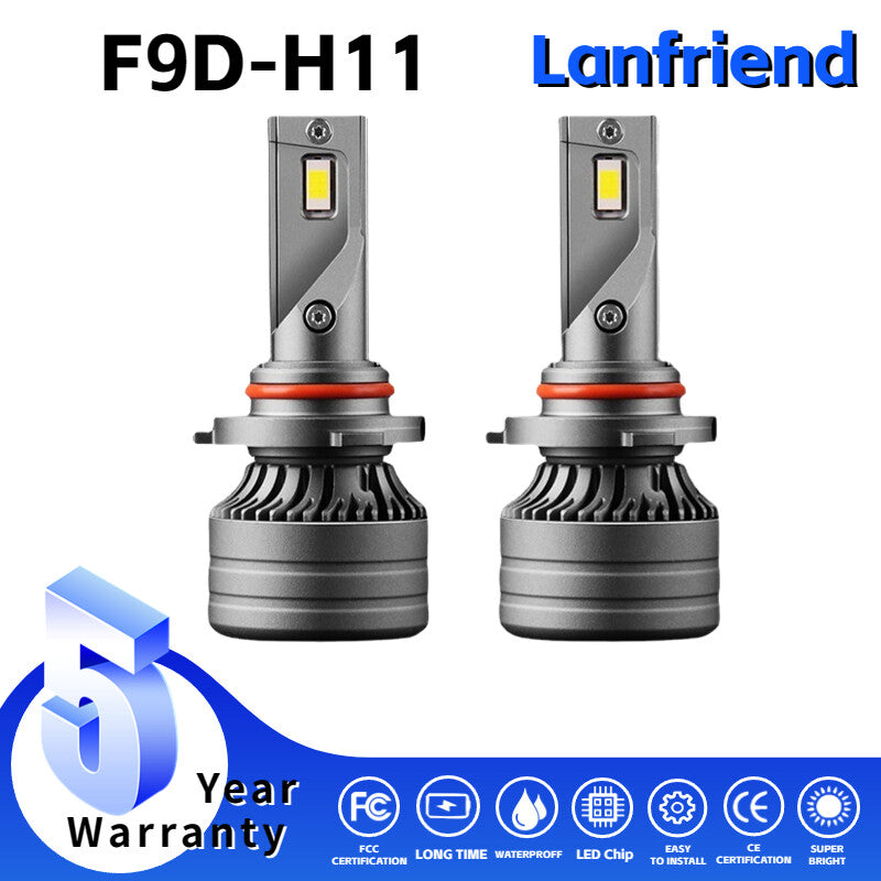 2x H11 LED Headlight Super Bright Bulbs Kit 6000K High Power While 12 chips