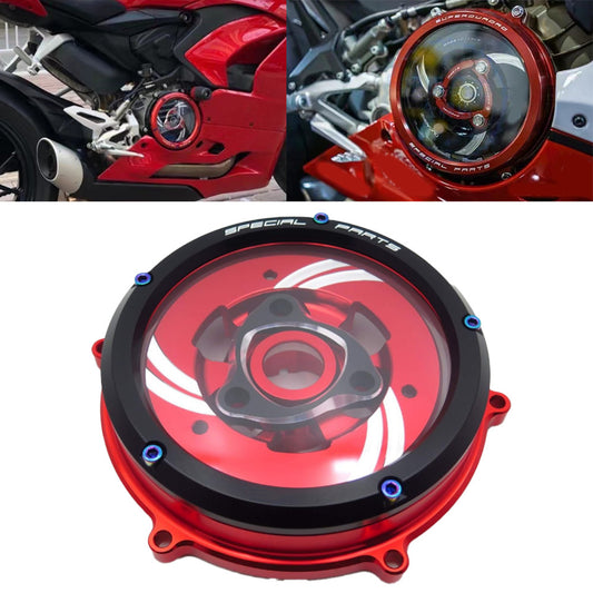 CNC racing car transparent clutch cover and spring retainer for DUCATI PANIGALE V4 SPECIALE- n