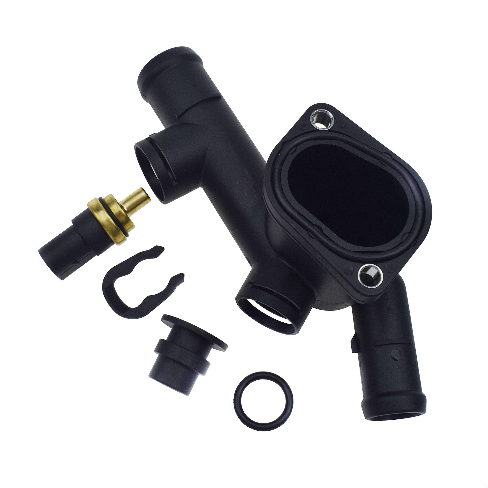 for for VW Beetle 20 l4 1998 - 2005 Coolant Hose Flange Housing Gasket Sensor Kit - v