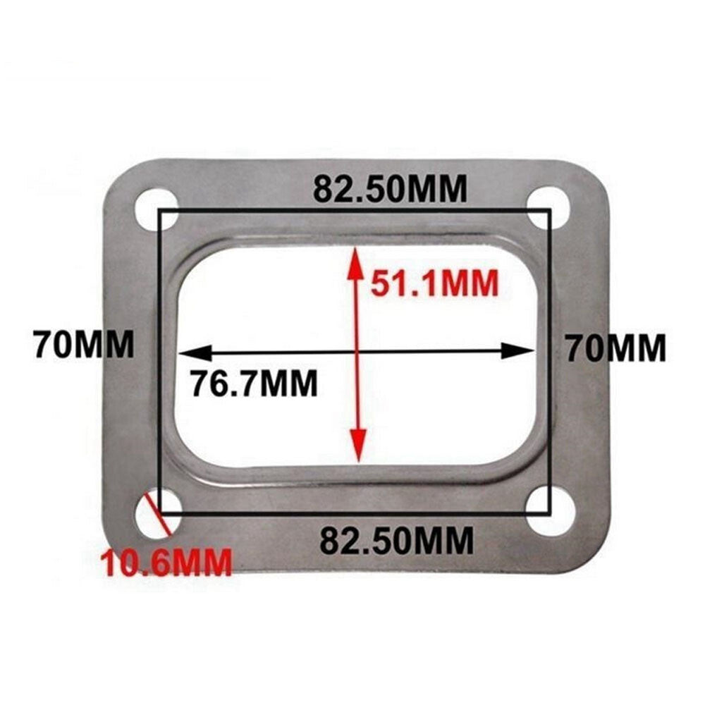 10PCS Garrett T4 Turbo Inlet Flange Gasket 4 Bolt 304 Stainless Steel Q