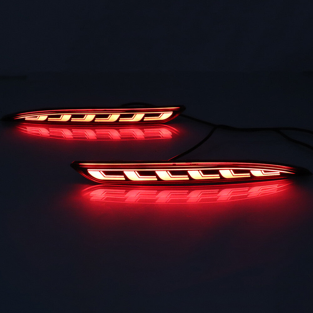Pair LED Bumper Brake Light 12V Rear Reflector Lamp Fits 2017-2022 for Tesla for Model 3 Q