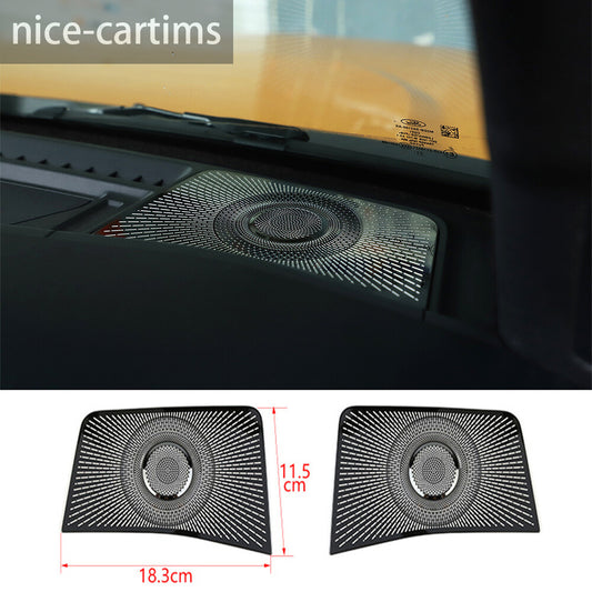 Steel Black Front Door A-pillar Speaker Horn Net Cover for Ford Bronco 2021-2023