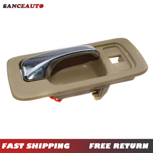 Door handle for 1990-93 for Honda Accord sedans, front right beige with Chr Lvr/lock hole - n