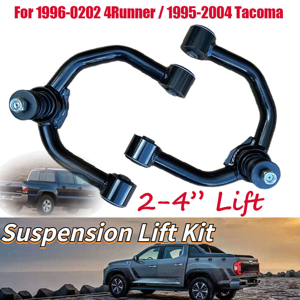 Front Upper Control Arms 2-4â€Lift For 1996-2002 4Runner &1995-2004 Tacoma Black n