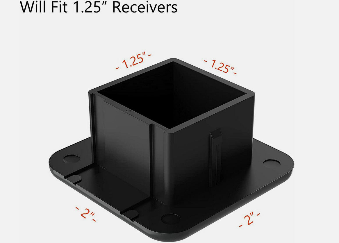 Car mount plug cap trailer tow receiver 1.25 inch black flower  for ford