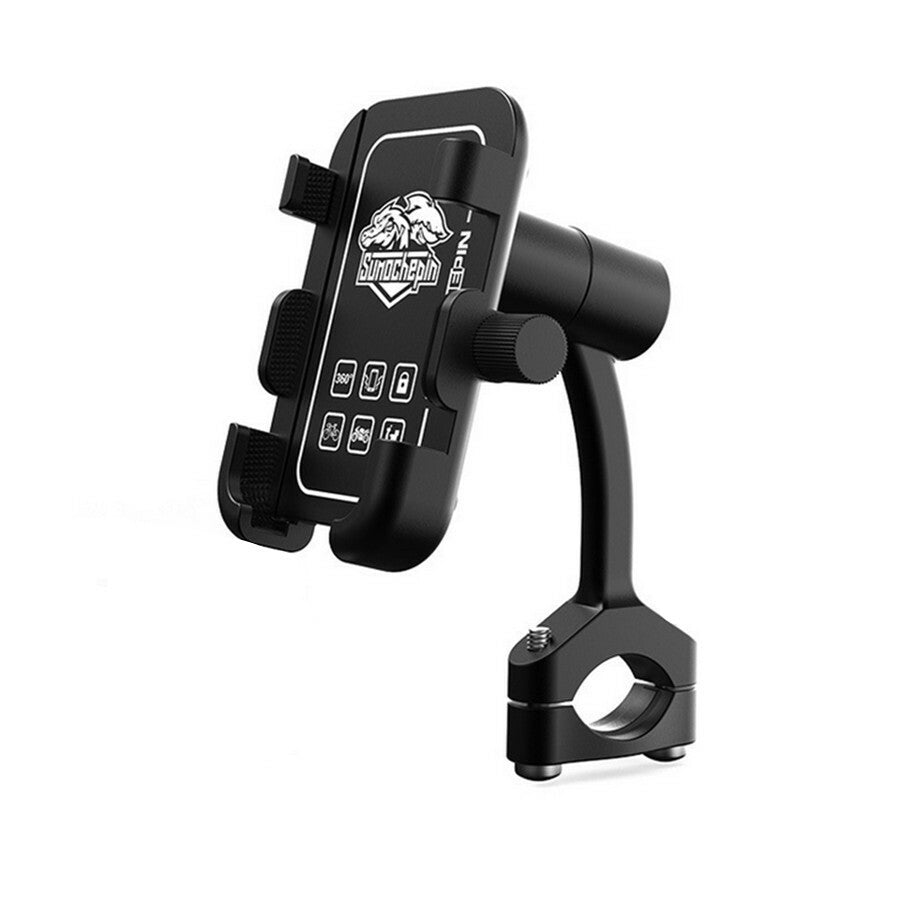 Motorcycle Phone Bracket GPS Navigation Handlebar Holder CNC Aluminum Kit Trim Q