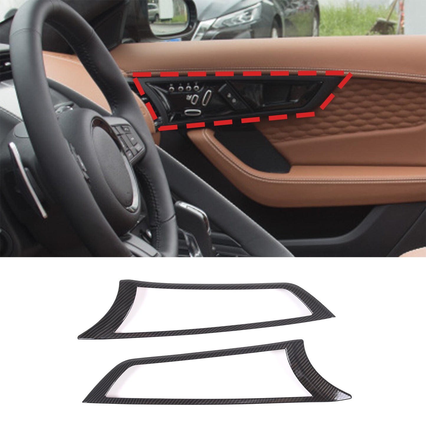 Aluminum orange air conditioner volume knob ring decoration suitable for Maverick 2022-23- v