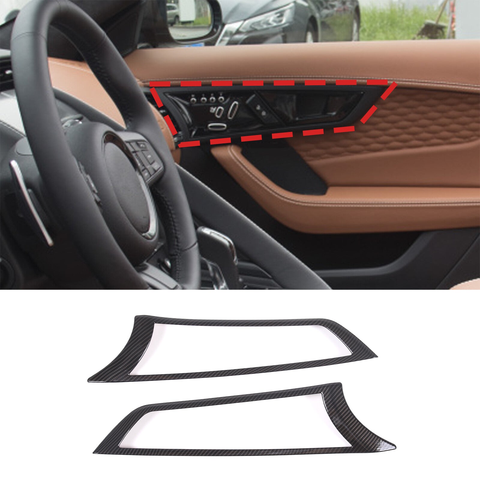 Aluminum orange air conditioner volume knob ring decoration suitable for Maverick 2022-23- v