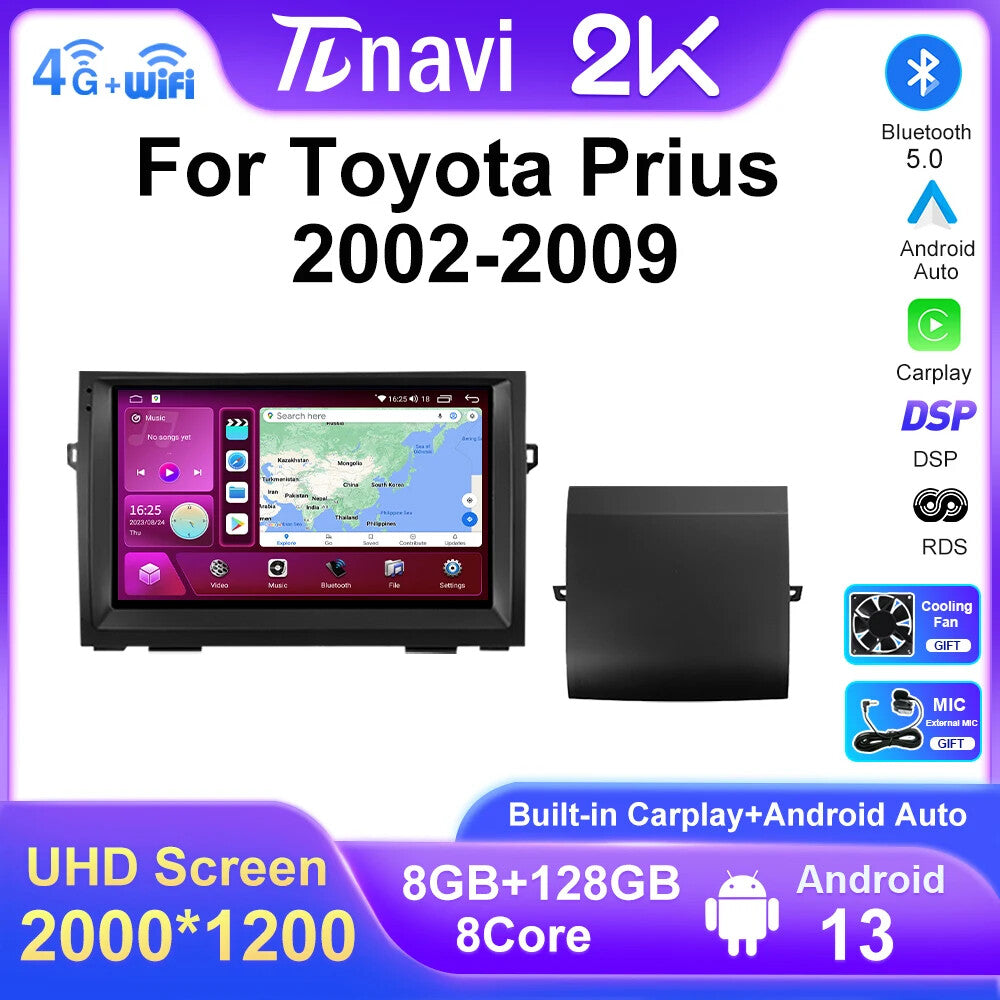 for Toyota Prius 20 2002-09 Car Radio Android Multimedia Video Player GPS Navi