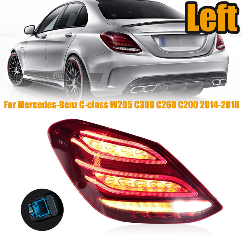 Left TailLight Taillamp Rear Brack Lamp for Mercedes-Benz C-class W205 2014-2018