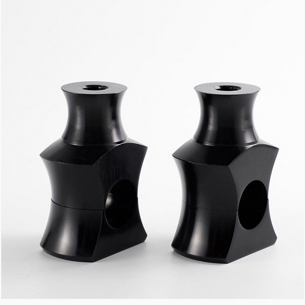 1 Handlebar Risers Mount Black for Harley Cruiser Bobber Chopper Dyna Softail Q