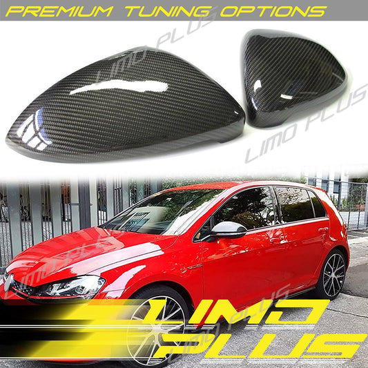 Real Carbon Fiber Mirror Cover Caps Replace for VW for Golf MK7 MK7.5 GTI R TDI TSI Q