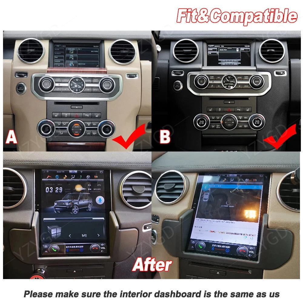 for Land Rover Discovery 4 LR4 2009-2016 Android CarPlay Car Stereo Radio Screen