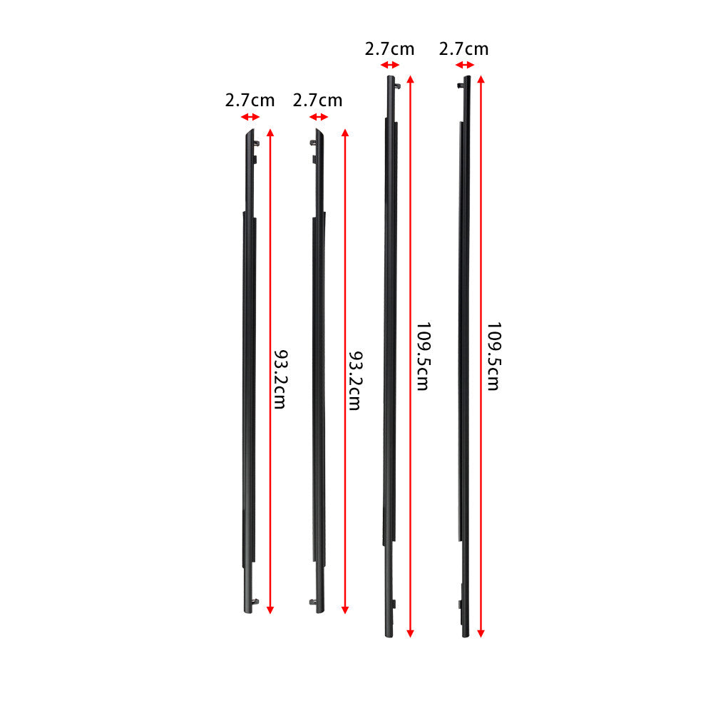 Weatherstrip window sealing and molding trim suitable for Toyota Prius 2010 - 2015