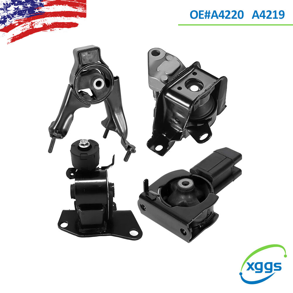 4PCS Fits for Toyota for Corolla 1.8L 03 04 05 06 07 08 Engine Motor Mount A4218 A4219