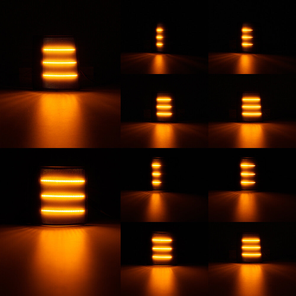 Pack Full Smoked LED Corner Side Marker Lights for 94-99 for C/K 1500 2500 3500- v