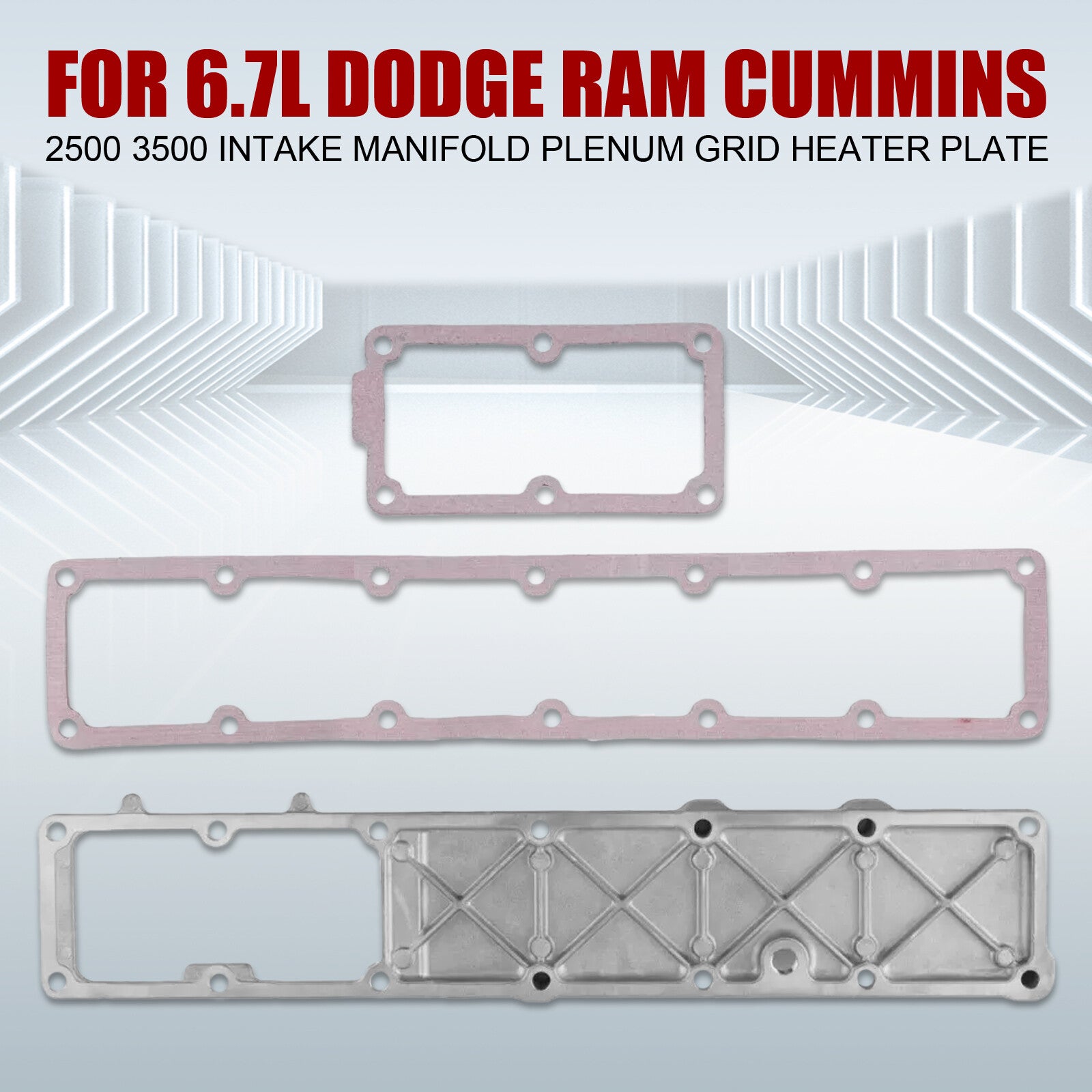 Plenum Grid heating plate suitable for 6.7L for Dodge for RAM 3500 2500 intake manifold Q