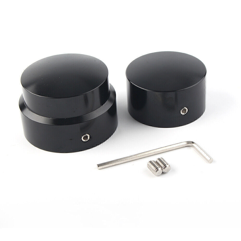for Harley 2015-Later XG 2008-up XL Dyna Black Rear Axle Nut Cover Cap Sets