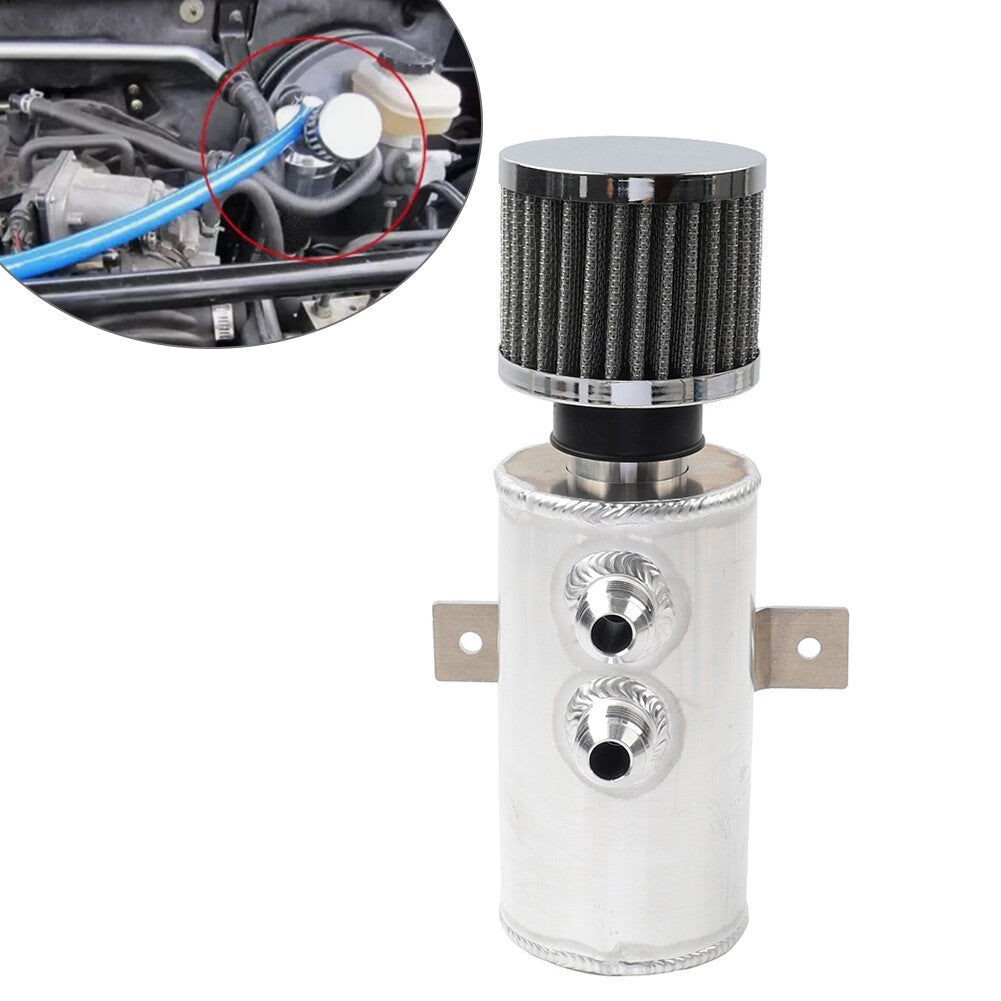 750ml Aluminum Baffled Oil Catch Can Oil Separator with Breather Filter Q