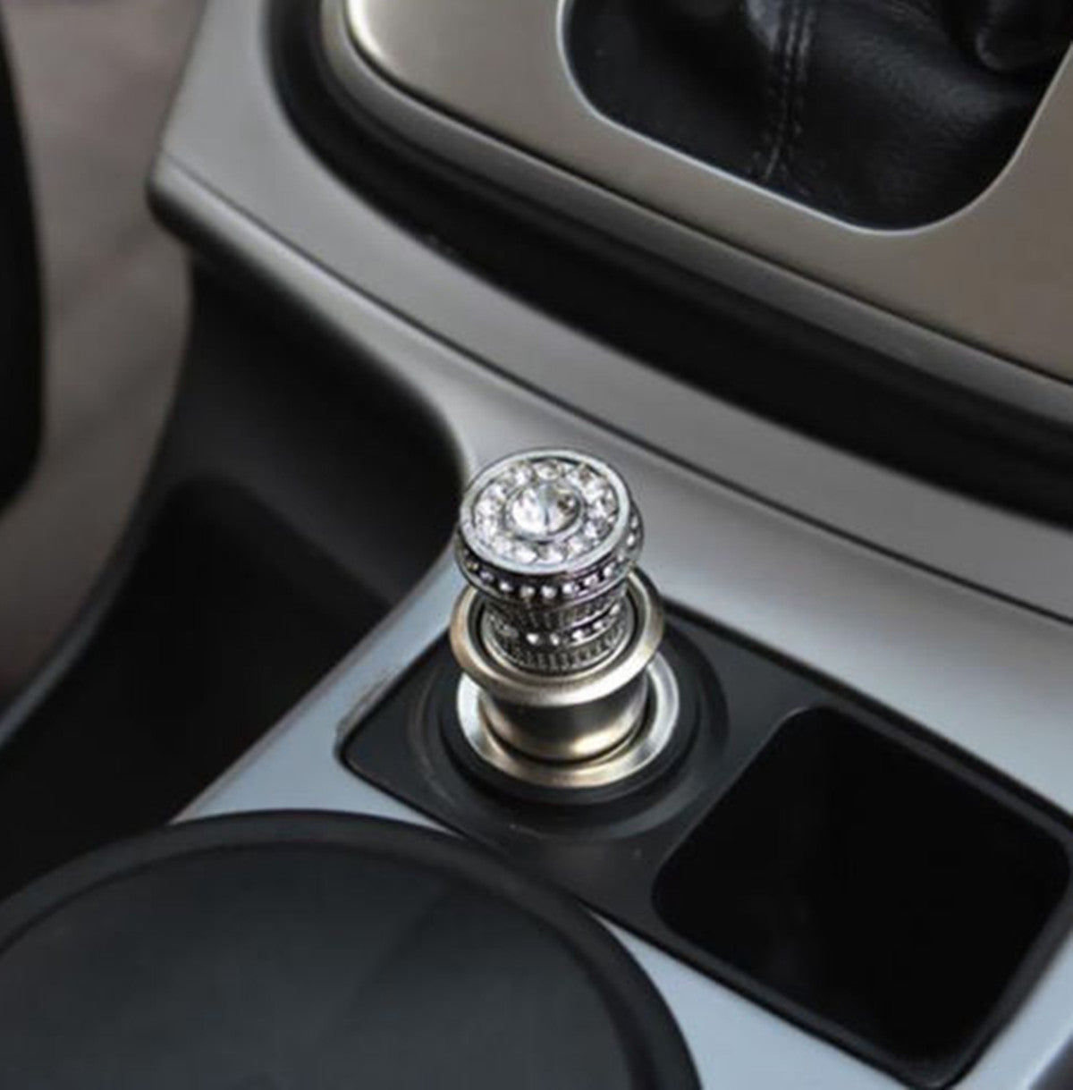 Crystal Bling 12V Car Cigarette Lighter Rhinestone Car Charger Decor Accessories