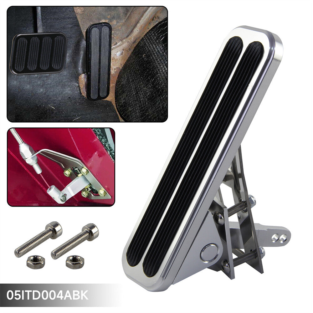 BILLET POLISHED ALUMINUM FLOOR MOUNT GAS THROTTLE PEDAL for CHEVY for FORD