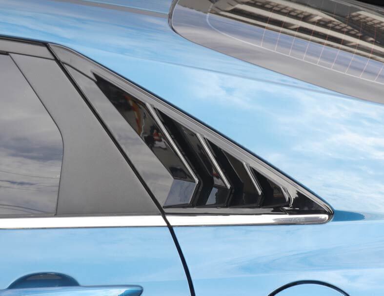 Bright Black Side Window Louver Shutter Cover Trim for Hyundai for Elantra 2021-2023