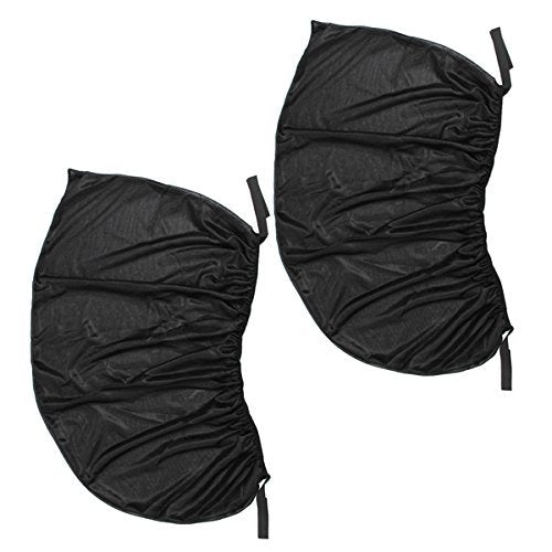 2 Pcs Black Sun Visor Shade Mesh Cover Shield Sunshade For Car Rear Side Window