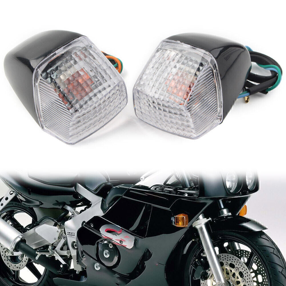Pair Turn Signal Light Clear Lense Fit for HONDA CBR250RR MC22 CBR400RR NC29 Q