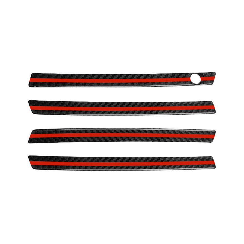 4X Red Window Lift Panel Trim Cover Carbon Fiber for CADILLAC CTS SPORT 2008-UP v