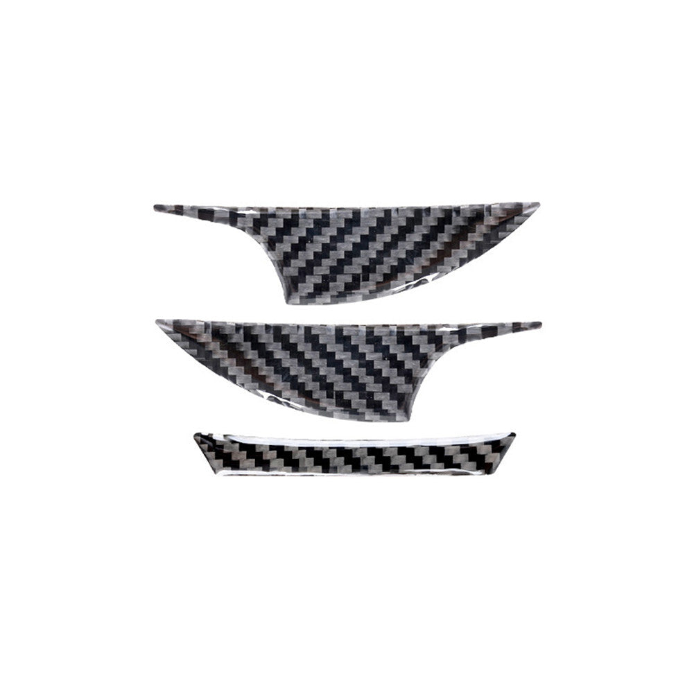 2X Red Carbon Fiber Rear Door Panel Decorative Strip for Jeep for Wrangler 2007-2010 v