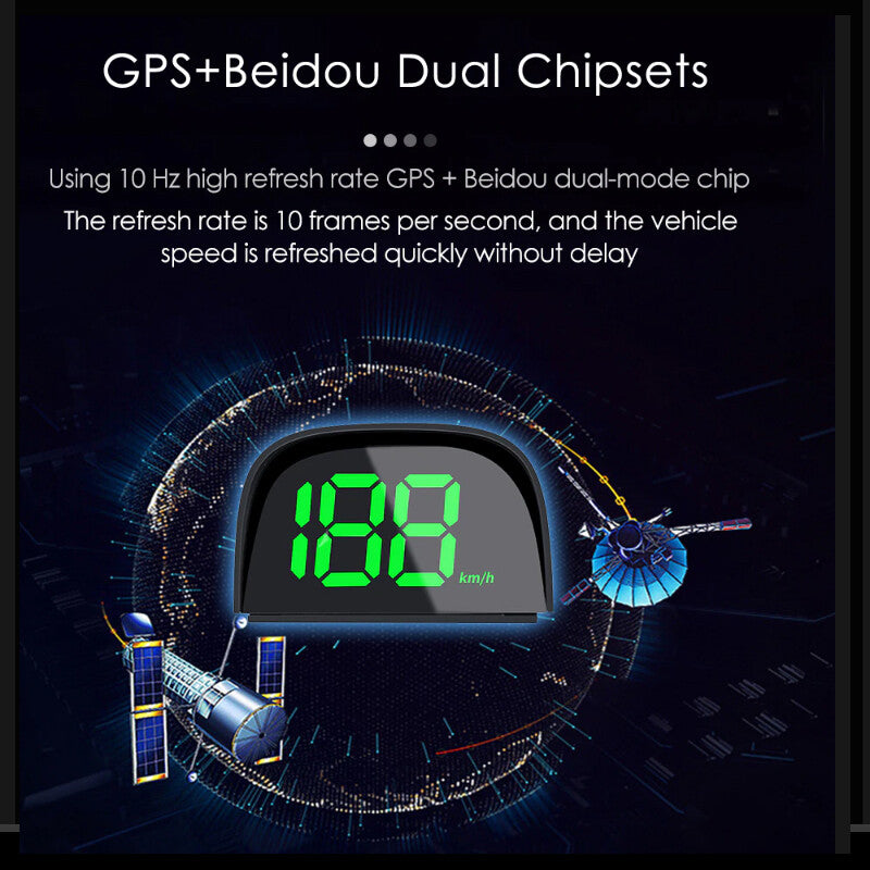 2.5 Durable Car HUD Head Up Display KM/h Speed Limit Warning GPS Speedometer x1 v