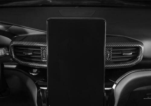 for Hyundai Sonata 2020-2023 Carbon Rear Air Outlet Vent Anti-kick Panel Cover v