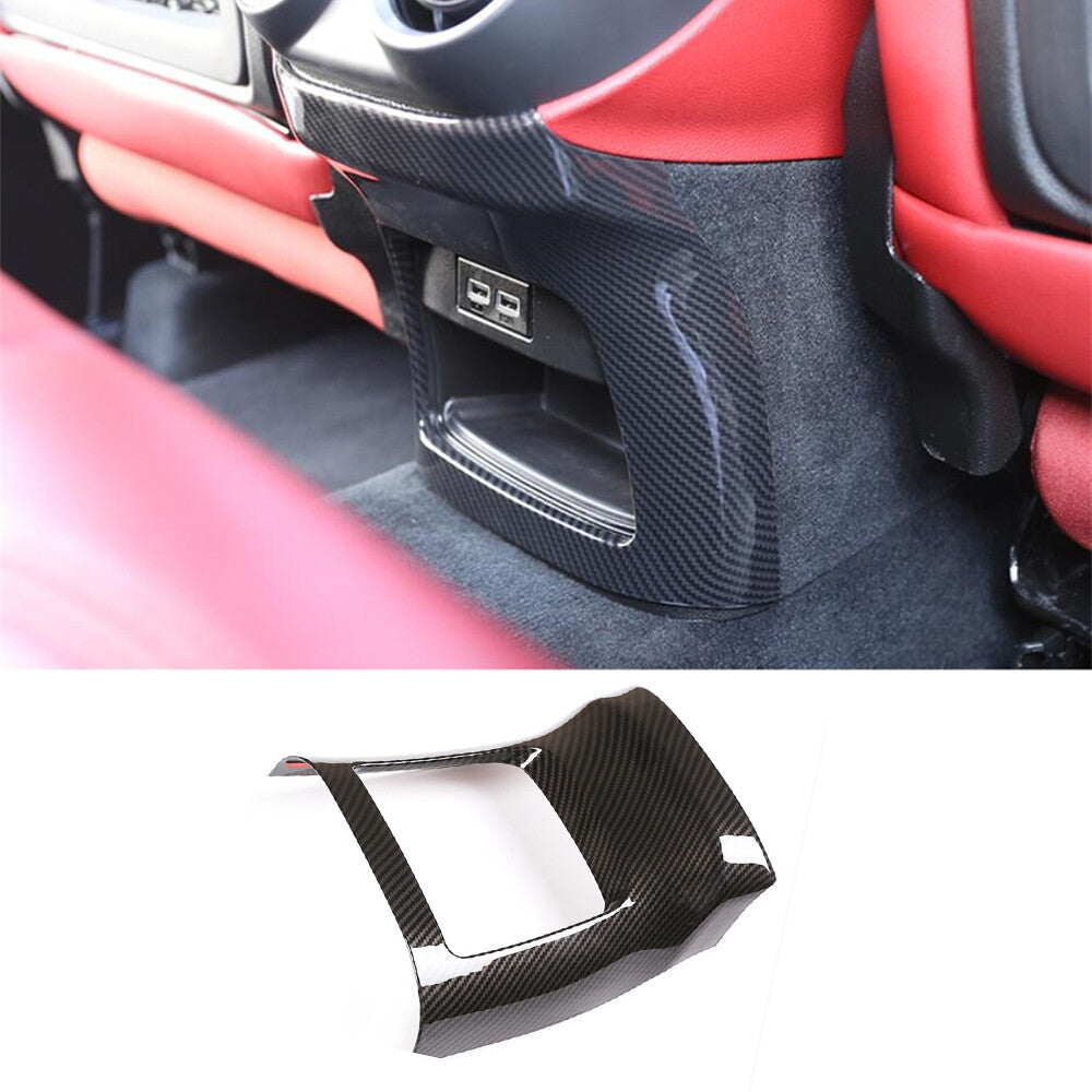 Carbon ABS Rear Air Vent Outlet Lower Panel Cover for Alfa Romeo for Stelvio 2017-20