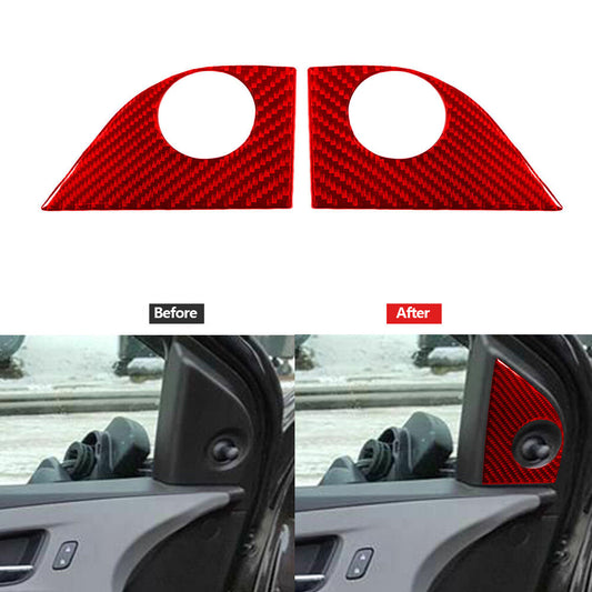 Carbon Fiber Rear Door Lift Switch Panel Cover Trim For Explorer 2020-2023 v