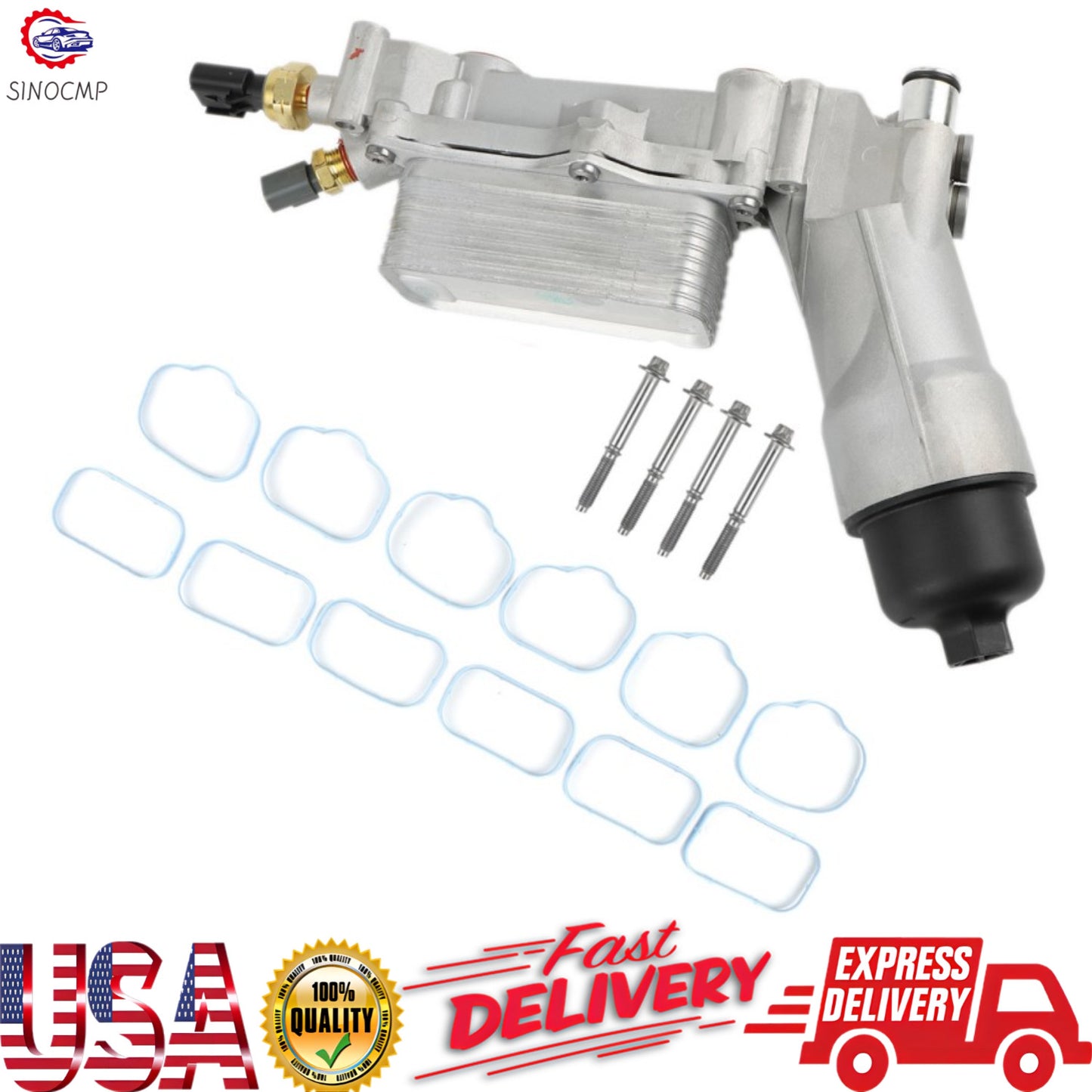 Oil Filter Adapter Housing compatible with 2011 2012 2013 for Chrysler 5184294AE US