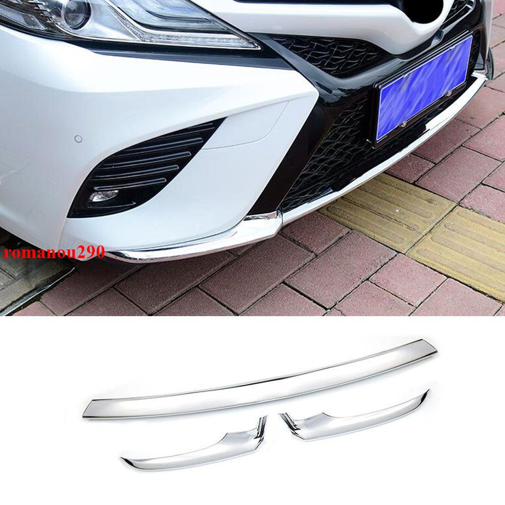 3X for Toyota for Camry SE/XSE 2018-2020 Chrome Front Bumper Guard Strips Cover Trim