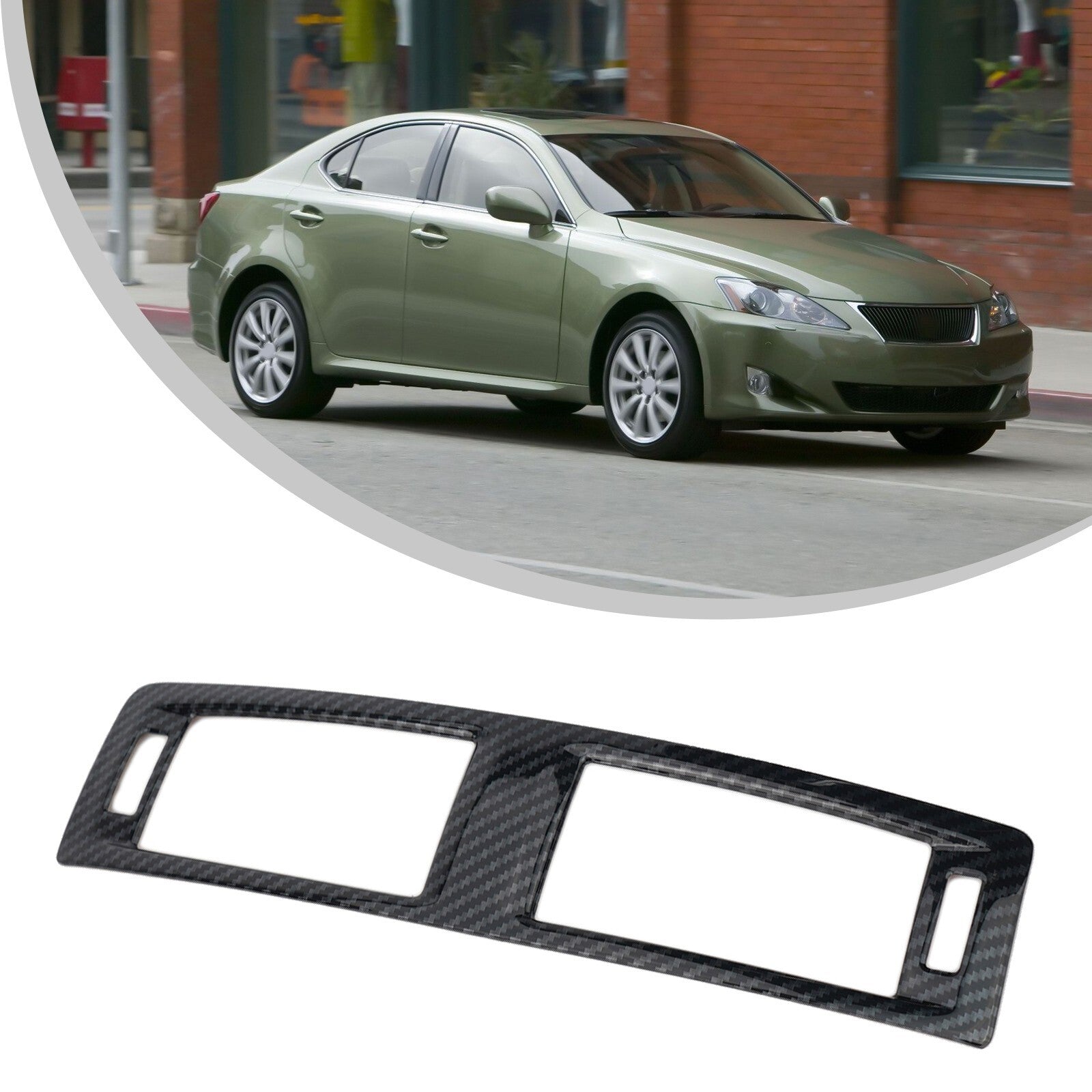 Carbon Fiber Car Middle Air Outlet Vent Cover Trim for Lexus IS 250 2006-2011