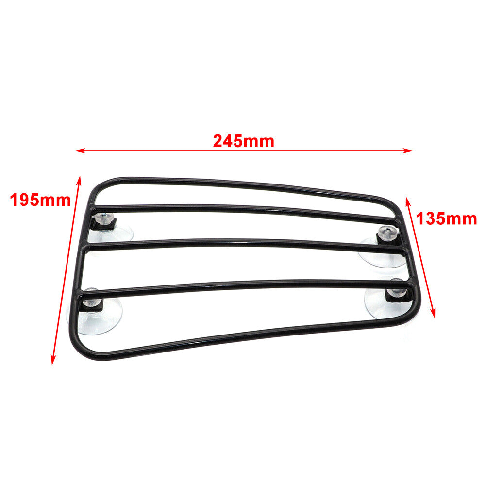 Motorcycle Universal Suction Cup Fuel Gas Tank Parcel Rack for Harley Cafe Racer Q