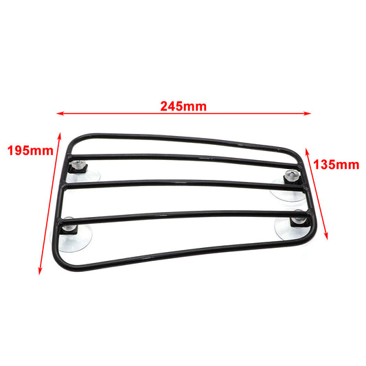 Motorcycle Universal Suction Cup Fuel Gas Tank Parcel Rack for Harley Cafe Racer Q