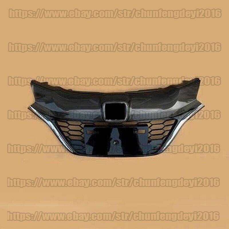 for Honda HRV HR-V 2016-2018 Black Chrome Car Front Bumper Grille Cover trim