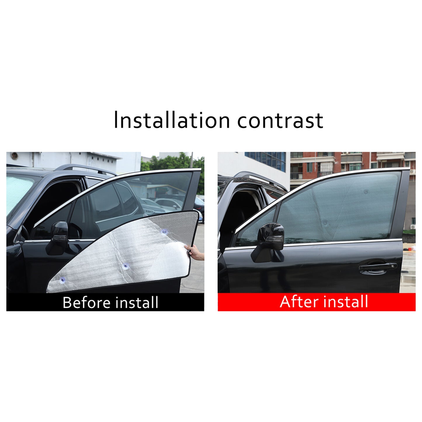 Full UV shield for Subaru Forester window sun visors (2013-2018) n
