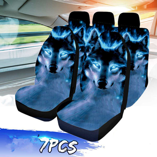 7PCS Car for Seat Covers Full Set Front Rear Cushion Protector 4 Season Accessory